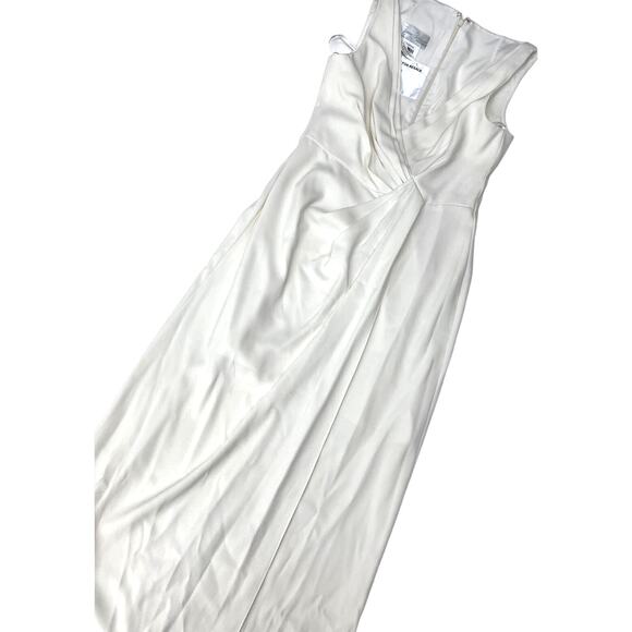 Jenny Parkham Bridesmaids Dress Ivory Hi- Low Full Length 12 NWOT - Picture 2 of 5